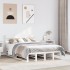 Estructura de cama sin colchón madera de pino blanca 140x200