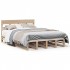Estructura de cama sin colchón madera de pino blanco 150x200