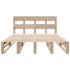 Estructura de cama sin colchón madera de pino blanco 150x200