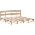 Estructura de cama sin colchón madera maciza de pino 200x200