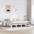 Cama sin colchón madera maciza de pino blanca 180x200