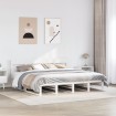 Cama sin colchón madera maciza de pino blanca 180x200 cm