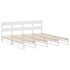 Cama sin colchón madera maciza de pino blanca 180x200