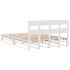 Estructura de cama sin colchón madera maciza blanca 120x190