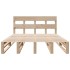 Estructura de cama sin colchón madera maciza de pino 135x190