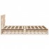 Estructura de cama sin colchón madera maciza de pino 135x190
