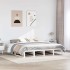 Cama sin colchón madera maciza de pino blanca 180x200