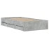 Cama con cajones madera ingeniería gris hormigón 90x200