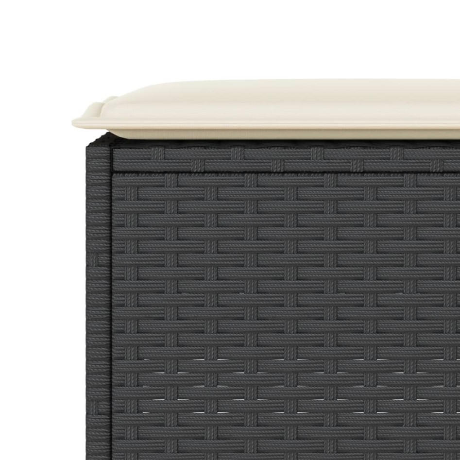 Juego de bar de jardín de 5 piezas con cojines ratán PE