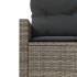 Sofá de jardín semicircular con mesa y cojines ratán PE