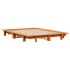 Cama sin colchón madera maciza de pino marrón cera 140x200