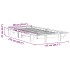 Estructura de cama sin colchón madera maciza marrón 90x190