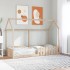 Cama con forma de casa de niños madera maciza de pino 80x200