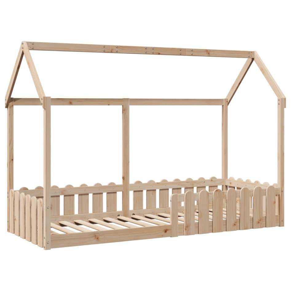 Cama con forma de casa de niños madera maciza de pino 80x200
