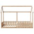 Cama con forma de casa de niños madera maciza de pino 80x200