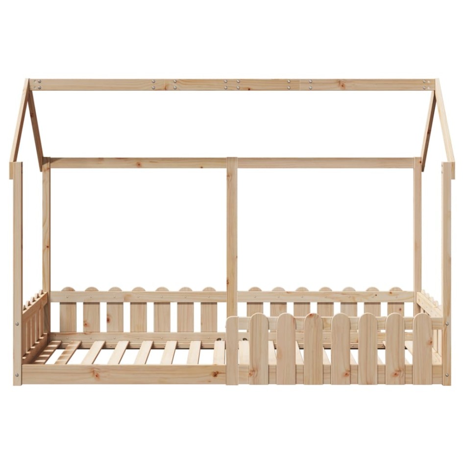 Cama con forma de casa de niños madera maciza de pino 80x200