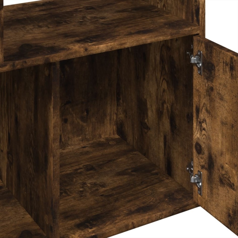 Estantería madera de ingeniería roble ahumado 70x36x189