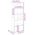 Estantería madera de ingeniería roble ahumado 70x36x189