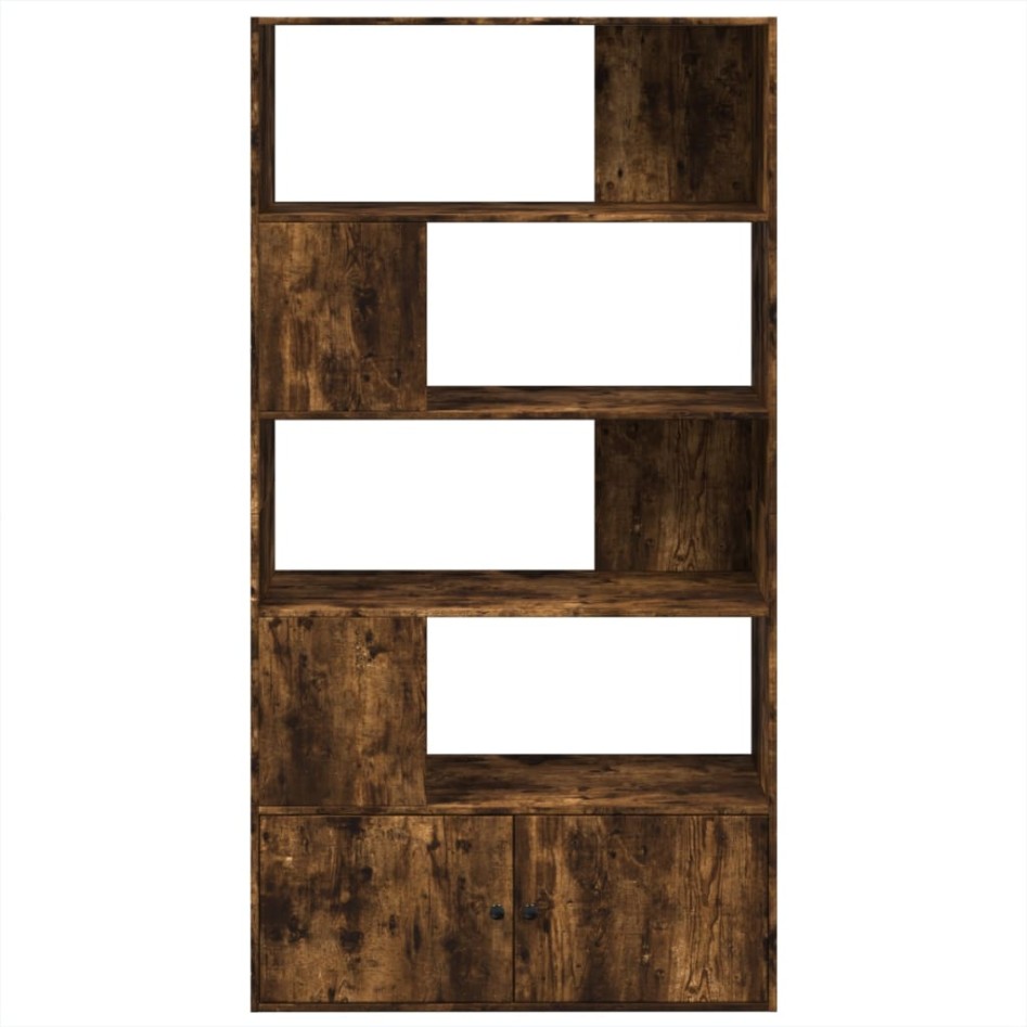 Estantería madera de ingeniería roble ahumado 100x36x189