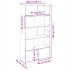 Estantería madera de ingeniería roble ahumado 100x36x189