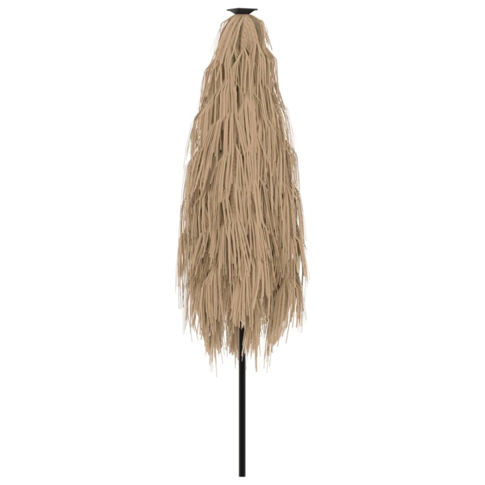 Sombrilla de jardín con LEDs poste acero marrón 248x248x248