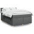 Cama box spring con colchón tela gris oscuro 140x190