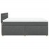 Cama box spring con colchón tela gris oscuro 140x190