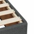Cama box spring con colchón tela gris oscuro 140x190