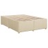 Cama box spring con colchón tela color crema 140x200