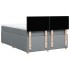 Cama box spring con colchón tela gris claro 140x200