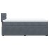 Cama box spring con colchón terciopelo gris oscuro 100x200