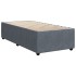 Cama box spring con colchón terciopelo gris oscuro 100x200