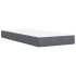 Cama box spring con colchón terciopelo gris oscuro 100x200