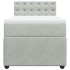 Cama box spring con colchón terciopelo gris claro 100x200