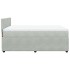 Cama box spring con colchón terciopelo gris claro 140x200