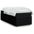 Cama box spring con colchón tela negro 90x190