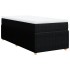Cama box spring con colchón tela negro 90x190