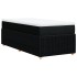 Cama box spring con colchón tela negro 90x190