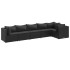 Set muebles de jardín 6 piezas y cojines ratán sintético