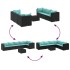 Set de muebles de jardín y cojines 7 pzas ratán sintético