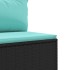Set de muebles de jardín y cojines 7 pzas ratán sintético