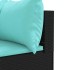 Set de muebles de jardín y cojines 7 pzas ratán sintético