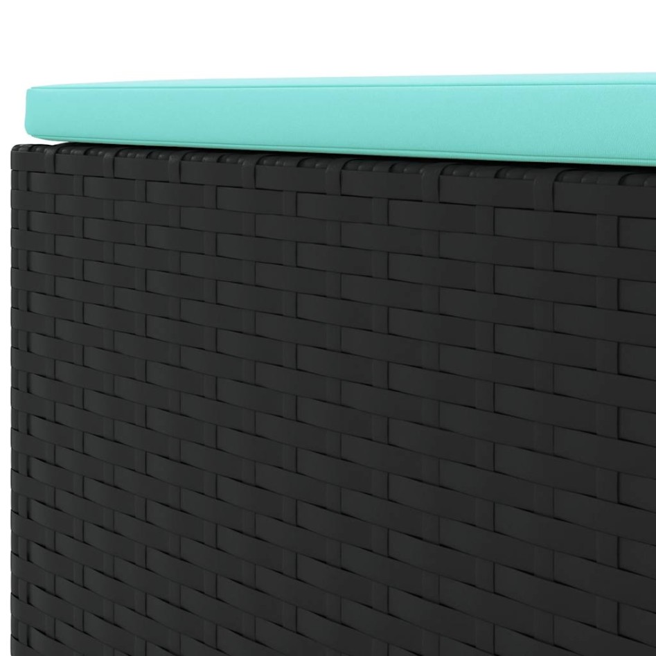 Set de muebles de jardín y cojines 7 pzas ratán sintético