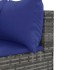 Set de muebles de jardín 7 pzas y cojines ratán sintético