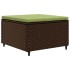Set muebles de jardín 4 piezas y cojines ratán sintético