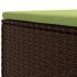 Set muebles de jardín 4 piezas y cojines ratán sintético