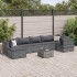 Set de muebles de jardín 8 pzas y cojines ratán sintético