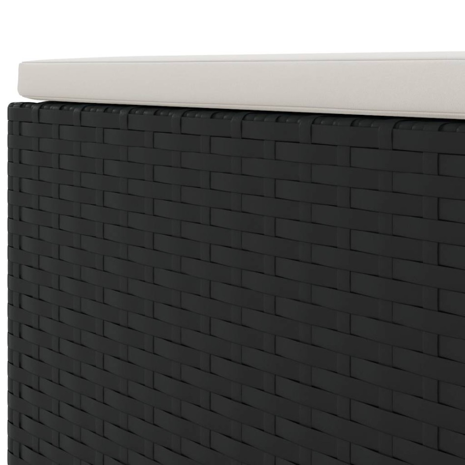 Set muebles de jardín 6 piezas y cojines ratán sintético