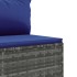 Set de muebles de jardín 5 pzas y cojines ratán sintético