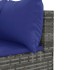 Set de muebles de jardín 5 pzas y cojines ratán sintético